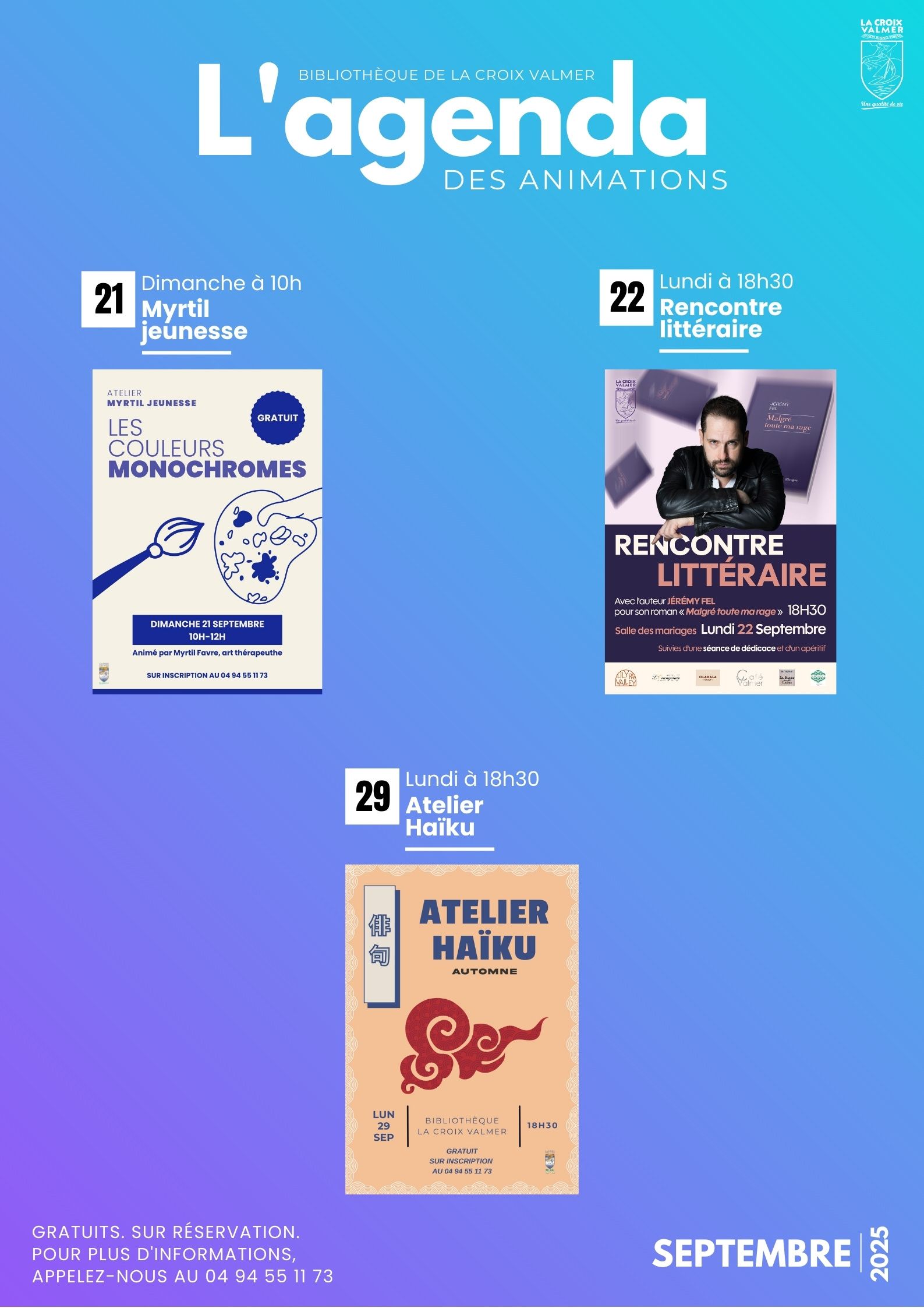 Agenda pour la newsletter 6